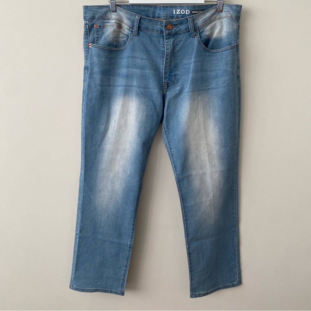 Izod Men's Straight Fit Light Blue Jeans Size 36x30